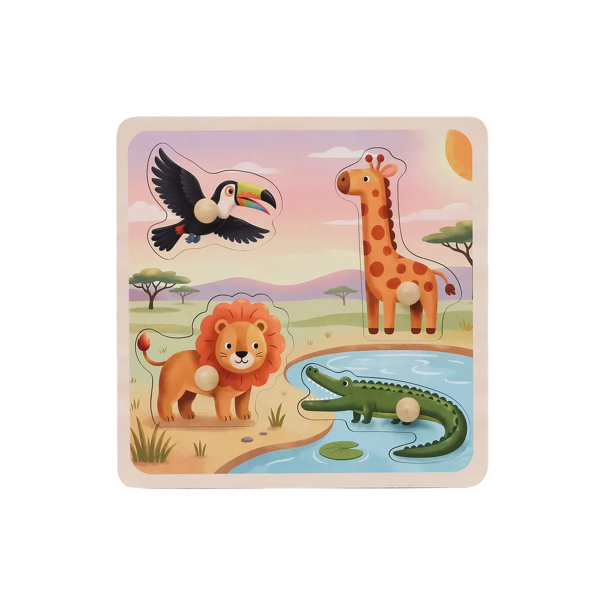 Kinder and Kids Flachpuzzle - Wildtiere